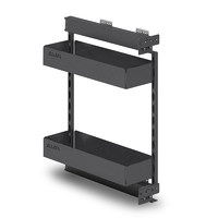 Двухуровневая корзина EVA Dark Side, в базу 150мм, плав.закрывание, правая, графит (уп1 шт) 00-00004151