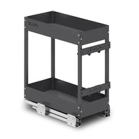 Двухуровневая корзина EVA Dark Side, в базу 400мм, плав.закрывание, графит (уп1 шт) 00-00004155