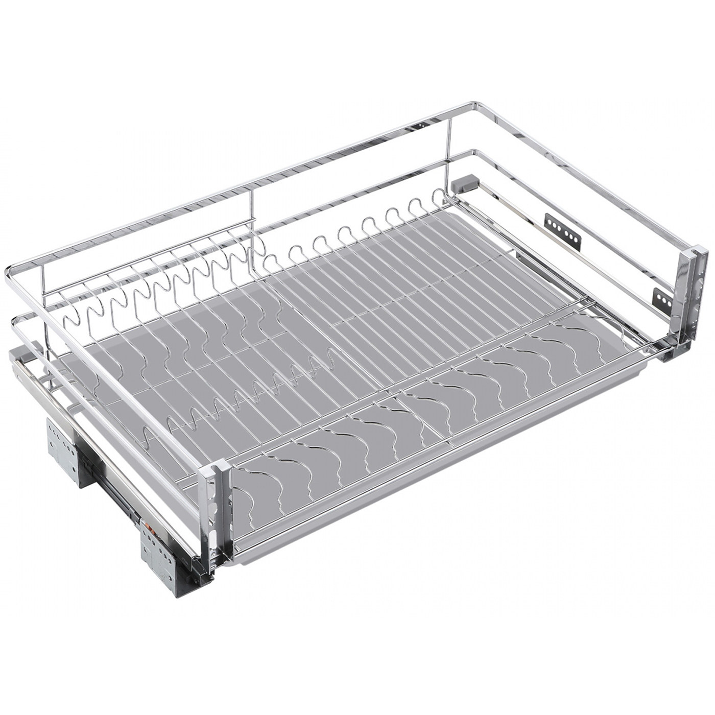 Корзина Сушка 700мм в нижнюю базу скрытого монтажа, довод, FLAT LINE нерж.сталь, хром AKS 95550