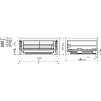 Выдвижная корзина-сушка 700 NORWIG, графит AKS 113285