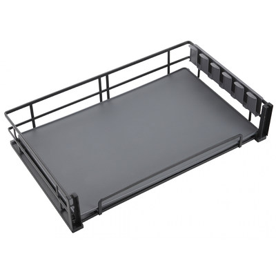 Выдвижная корзина с доводч. 600 DARK LINE, черный AKS 90625