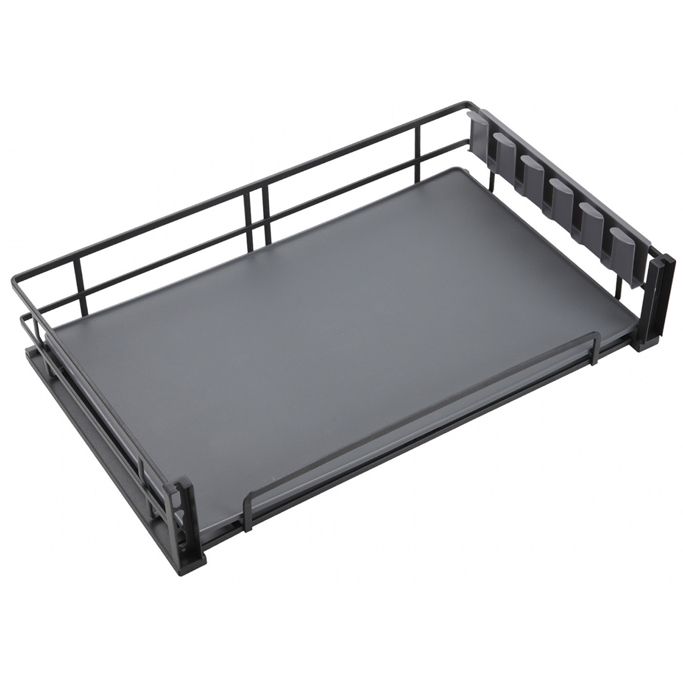 Выдвижная корзина с доводч. 600 DARK LINE, черный AKS 90625