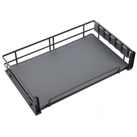 Выдвижная корзина с доводч. 600 DARK LINE, черный AKS 90625