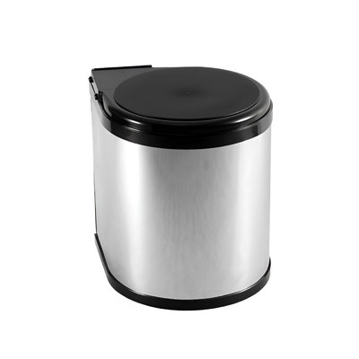 Корзина для мусора 14 л. хром AKS 17292