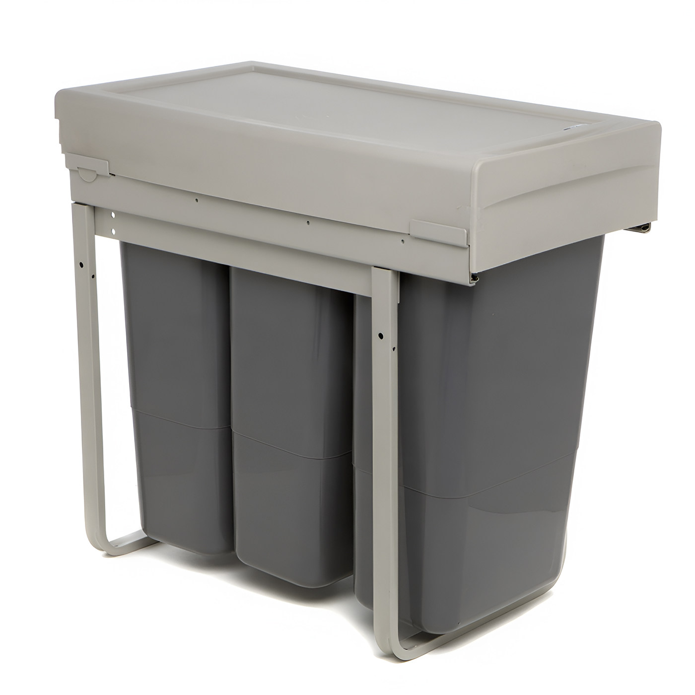 Корзина д/мусора выдвиж.3*9 л (фасад 300мм) направл. с довод., серый REJS AKS 111221 (снят с пр-ва)