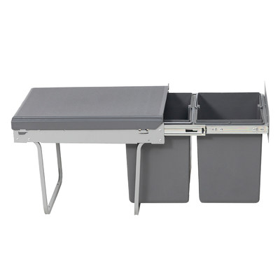 Мусорные контейнеры выдвижные 400 (2*18LT), серый AKS 90609