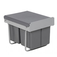 Мусорные контейнеры выдвижные 400 (2*18LT), серый AKS 90609