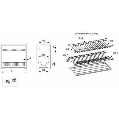 Сушка Standard L-600 AKS 10405