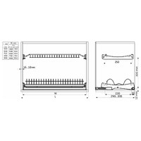 Сушка L-800 с профилем, графит AKS 103555