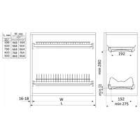 Сушка GRIDLI L-500, хром (без алюминивого профиля) AKS 58162