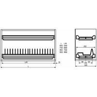 Сушка в верхнюю базу 700 хром, нерж.сталь, с профилем ДСП 16мм INFINITY AKS 90774