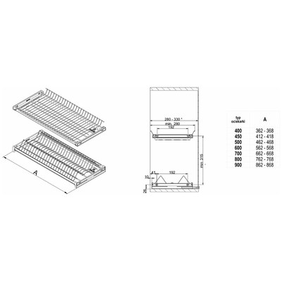 Сушка на 800 VARIANT 3 , черный REJS AKS 111315