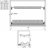 Сушка 800 HUGO с профилем, хром AKS 113238