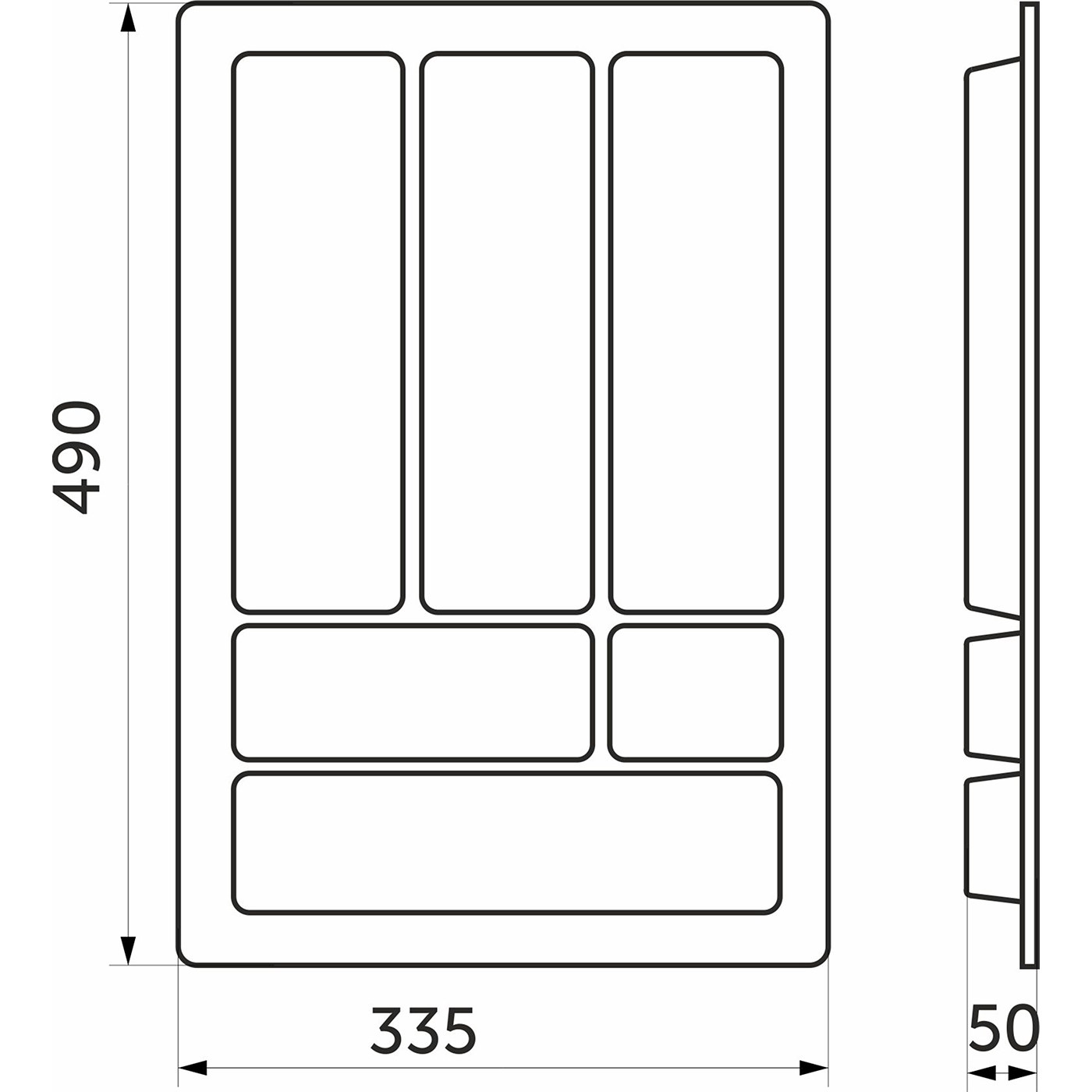 Лоток для столовых приборов 400, белый 335*490 AKS  26083 (снят с пр-ва)