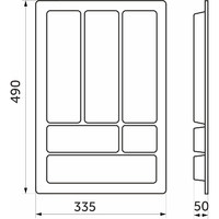Лоток для столовых приборов 400, белый 335*490 AKS  26083 (снят с пр-ва)