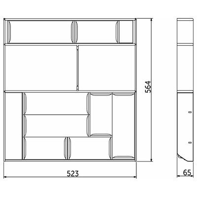 Органайзер для столовых приборов ТИП J L500 (473*564*65) AKS 70800