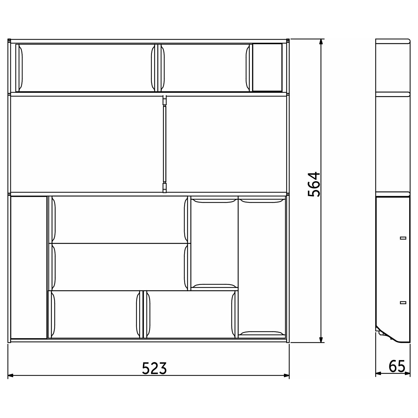 Органайзер для столовых приборов ТИП J L500 (473*564*65) AKS 70800