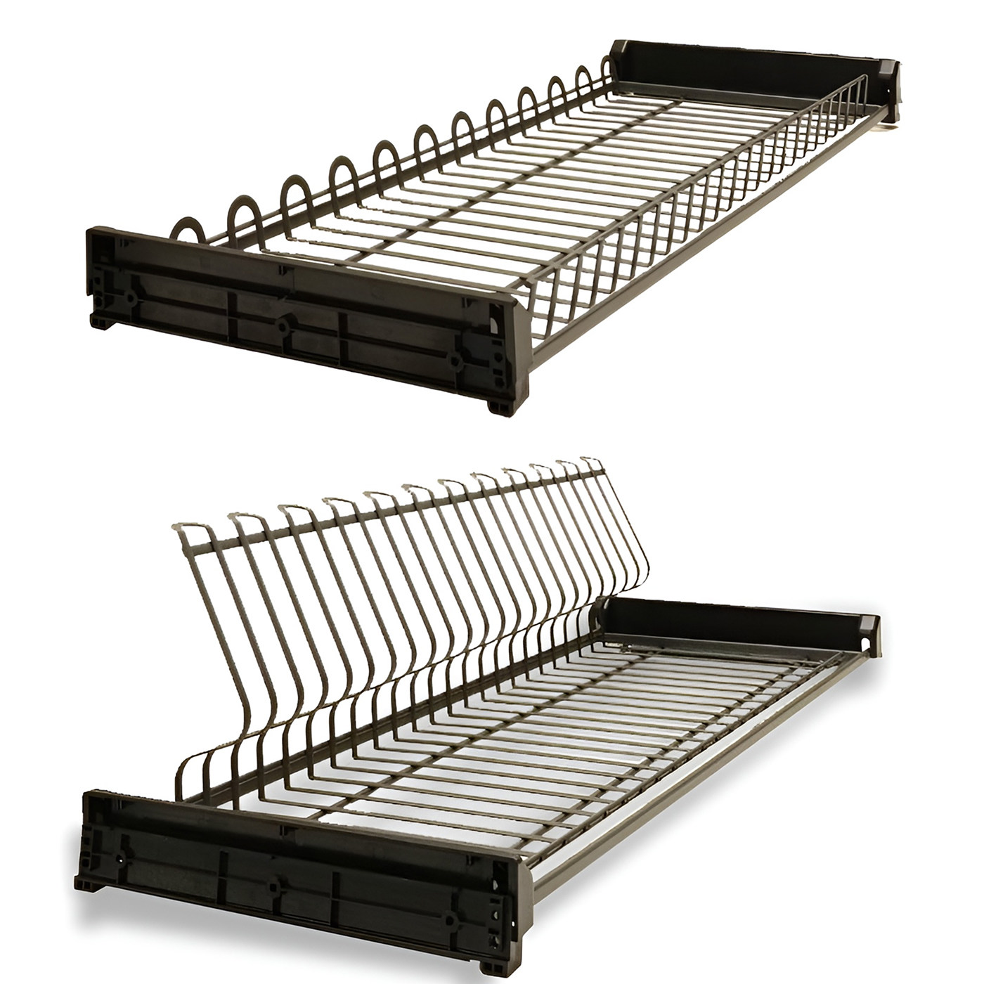 Посудосушитель двухуровневый EVA Dark Side, в базу 800мм,без рамки, 2 поддона, графит (уп1 шт) 00-00004157