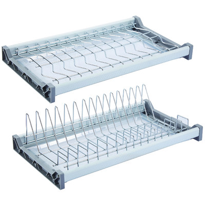 Посудосушитель двухуровневый EVA Light Side, в базу 600мм, 2 рамки, 2 поддона, нерж.сталь (уп1 шт)  00-00003648