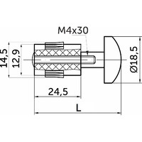 Заглушка релинга простая, хром AKS  22698