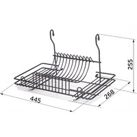 Корзина на рейлинг сушка, черный AKS 62751