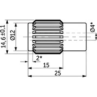 Соединитель пластиковый трубы d16, черный AKS 52041