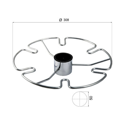 Корзина для бокалов (тип 2) на трубу d50мм AKS  38333