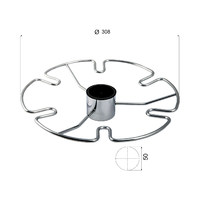 Корзина для бокалов (тип 2) на трубу d50мм AKS  38333