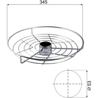 Корзина центральная d350 на трубу d50мм, хром AKS  12106