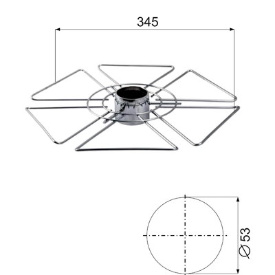 Корзина для бокалов (тип1) на трубу d50 мм AKS 12095