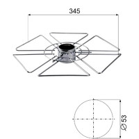 Корзина для бокалов (тип1) на трубу d50 мм AKS 12095