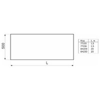 Противоскользящее покрытие 500*1500мм для выдв.ящиков прозарчное AKS  77155