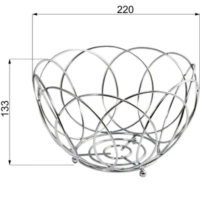 Корзина для фруктов хром AKS 11326