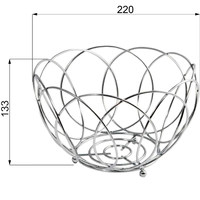 Корзина для фруктов хром AKS 11326