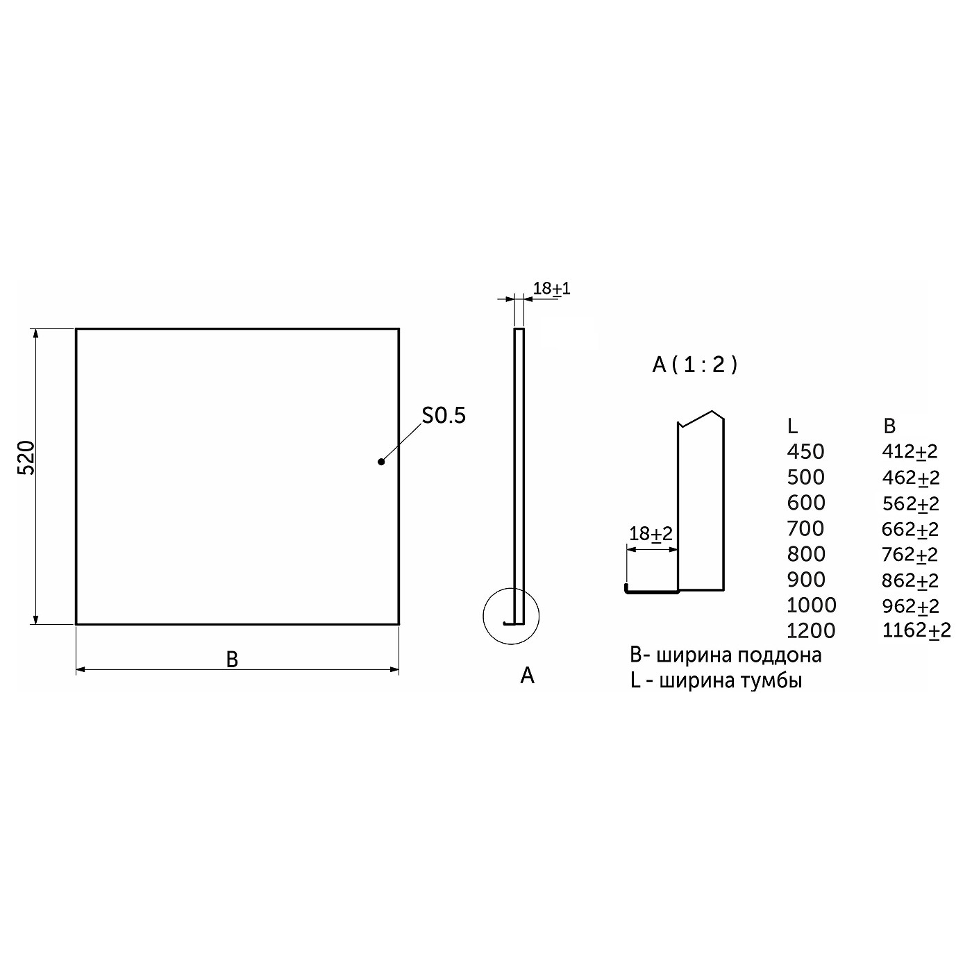 Поддон гигиенический в базу 800 мм., под 18 ДСП, алюминиевый, РФ (762*520 мм) AKS 111240