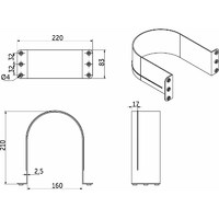 Обвод для сифона, белый, пластик AKS 73311