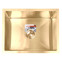 Мойка прямоугольная 3,2 мм 570*460 Золото браш. (полн. комплект )AKS 86096
