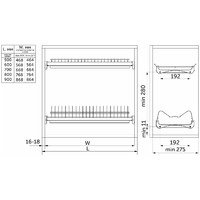Сушка верхнюю базу 600 хром GRIDLI AKS 39007