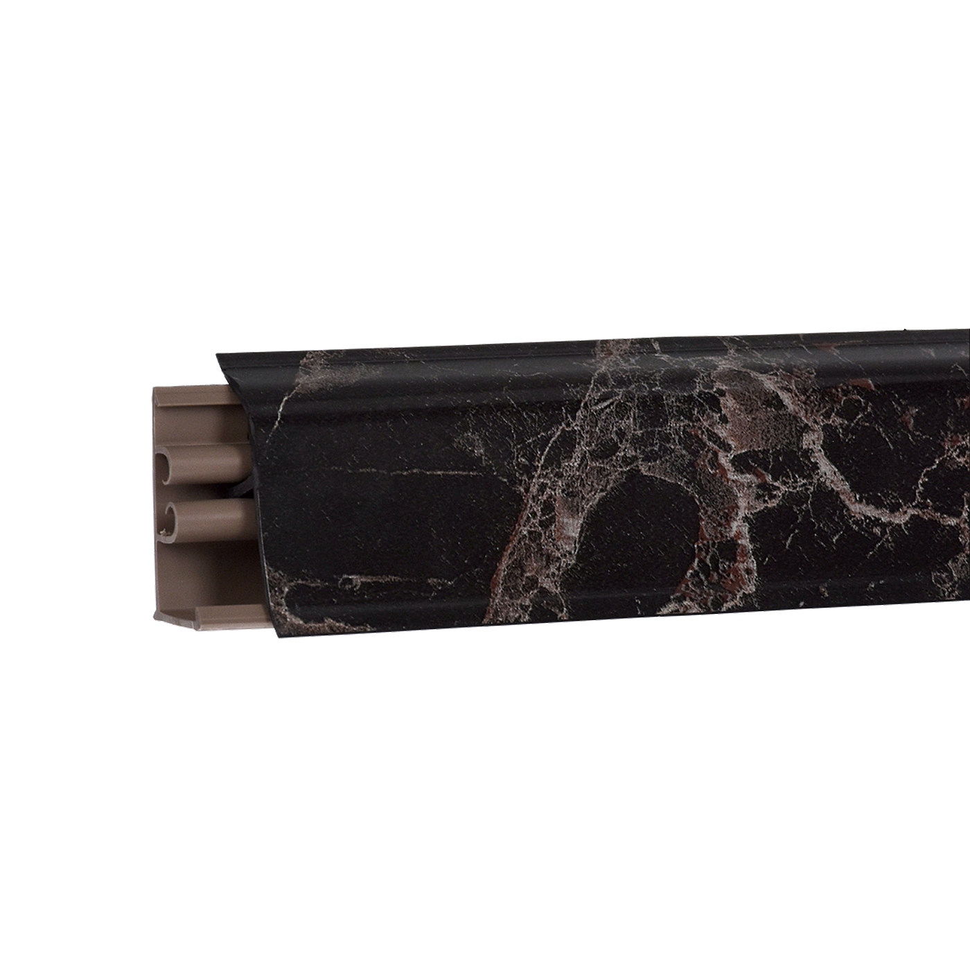 Плинтус Мрамор марквина черный глянец 3м № 381-6094