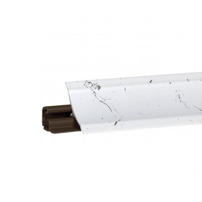 Плинтус Мрамор марквина белый 3м № LB23-6156