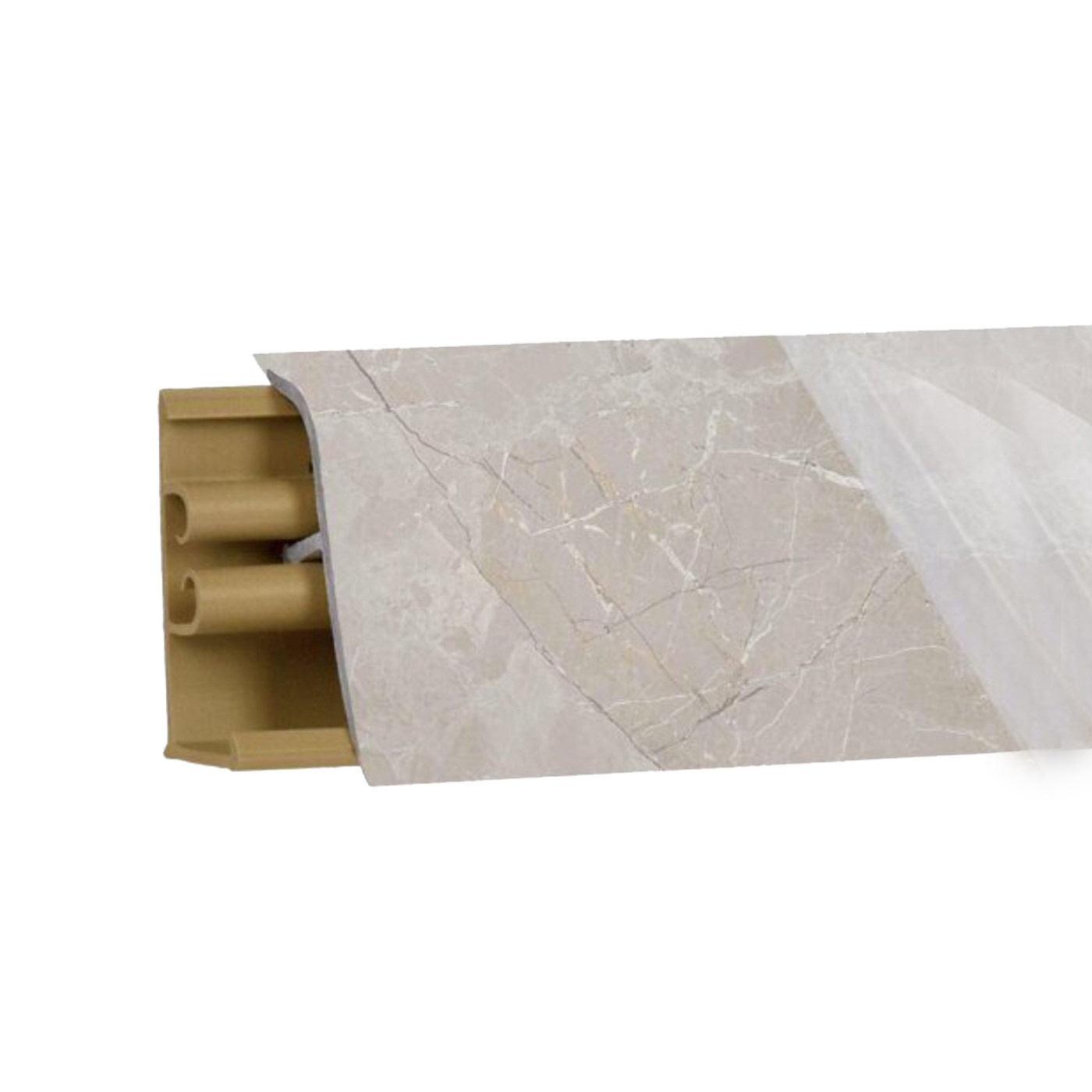 Плинтус Мрамор серебристый 3м №LB38RUS-52 (кз № LB38-6084)