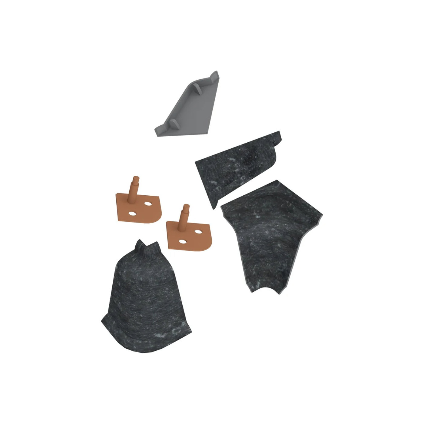 Комплект заглушек Бриллиант черный № LB37,38-468 (крашенный)