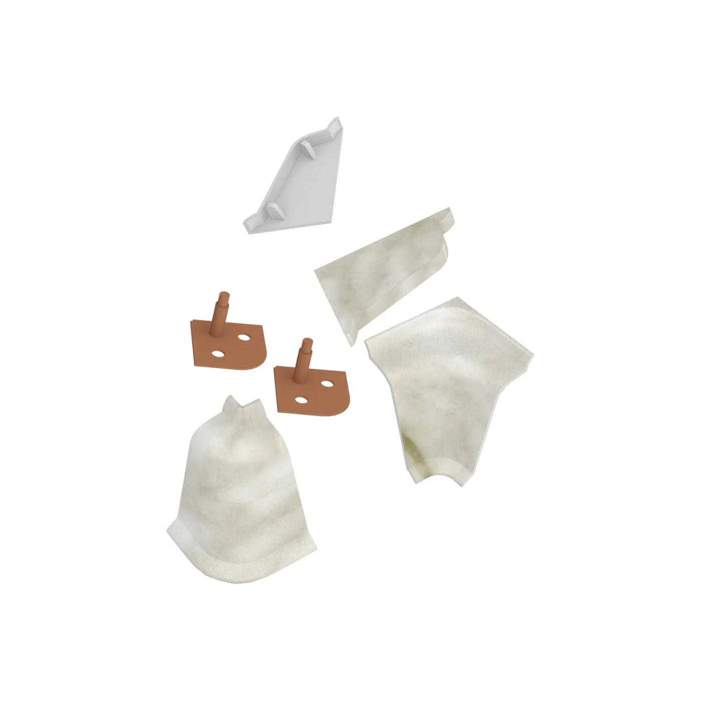 Комплект заглушек Мрамор карарра № LB37,38-320 (крашенный)