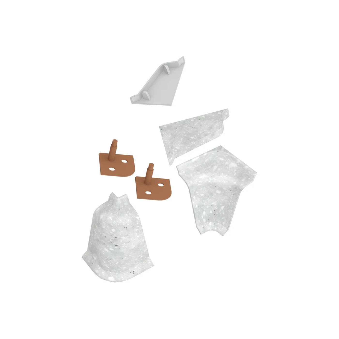 Комплект заглушек Стоун бьянко № LB37,38-601 (крашенный)