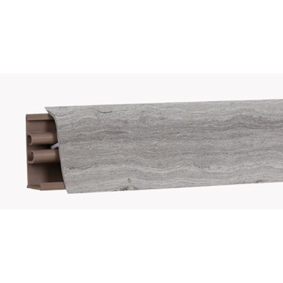 Плинтус Травертин серый 3м № 381-6128