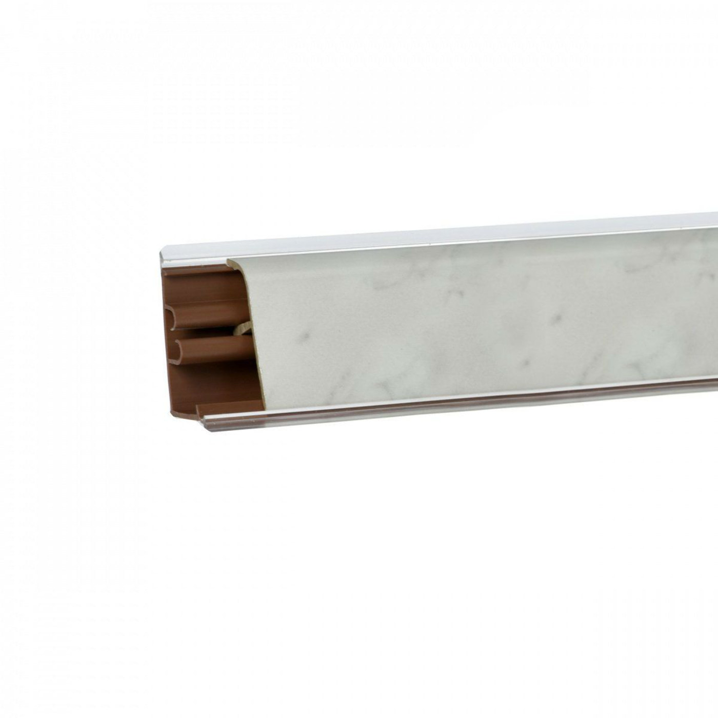 Плинтус Мрамор белый глянец 4,2м №LB37-340B