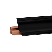 Плинтус Лира Черный матовый 3м №LB23-А012