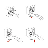 Петля накладная 09 с доводчиком 48мм, планка h2, с коротким плечом б/еврошурупа AKS 84806