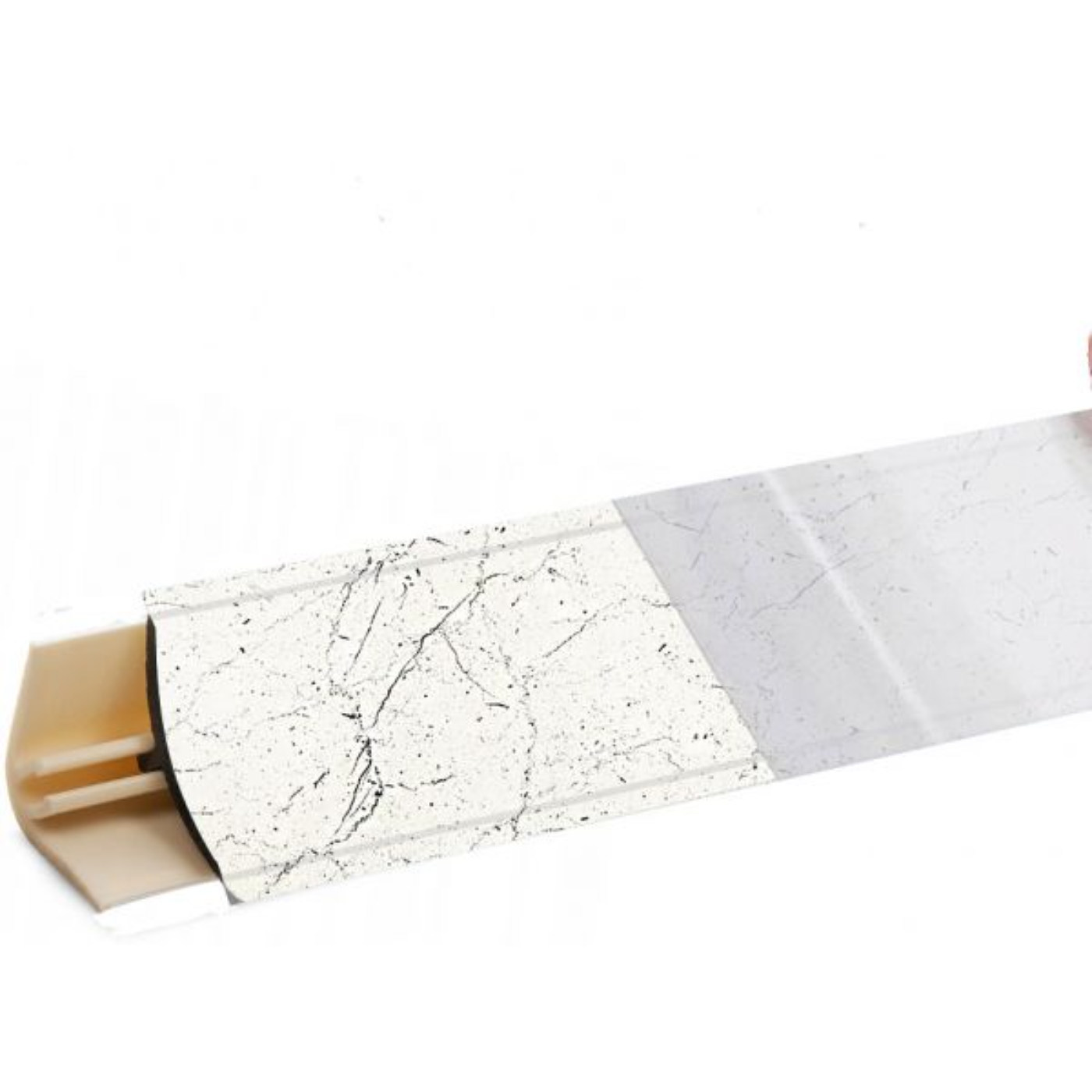 Плинтус Мрамор марквина белый 3м №LB15RUS-14 (кз № LB15-600)