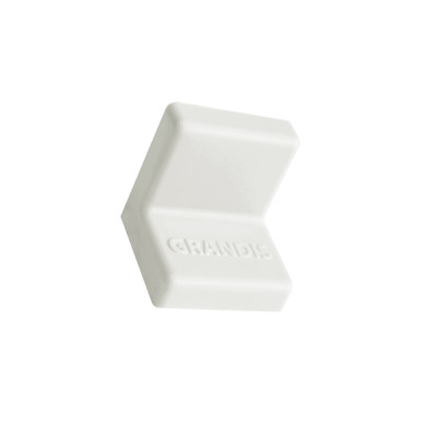 Уголок GRANDIS пластиковый белый 25*25 (накладка)